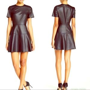 Black faux leather dress EUC very sexy!